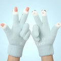 Gloved Women's Winter New Cute Cartoon Warmth for Playing with Mobile Phones Writing with Open Fingers Touchscreen Riding