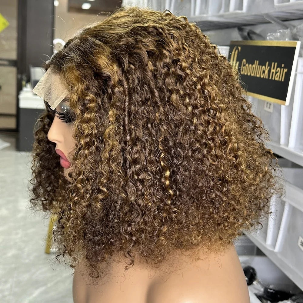 New Curly Natural Human Hair Lace Front Wigs Glueless 13*4 Brazilian Raw Hair Pre Pluck Hd Lace Frontal Wigs for Black Women