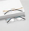 FEROCE Unisex Lightweight Titanium Rimless Eyeglasses UltraThin Frame Optical Frames for Clear Vision Comfortable Wear
