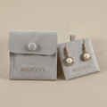 NUOYI Custom Logo Velvet Microfiber Jewelry Box Small Earring Bracelet Necklace Gift Insert Pouch with Insert Pad