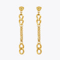Latest 18K Gold Plated Stainless Steel Jewelry Long Chain Tassel Drop Earrings Waterproof for Woman Party Earrings E241612