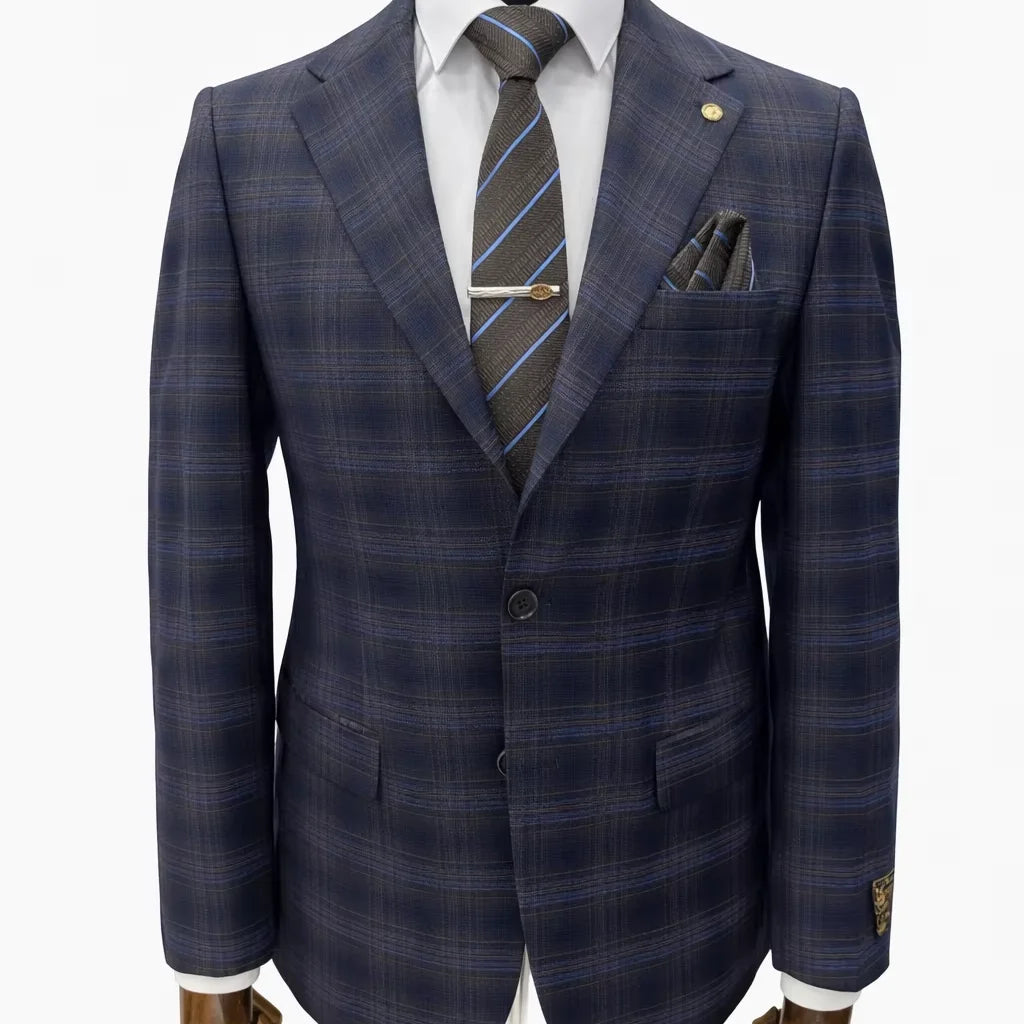 Men's Elegant Formal Business Wedding Tuxedo Classic Slim Fit Three-Piece Black Cotton Spandex High Quality Suit Jacket