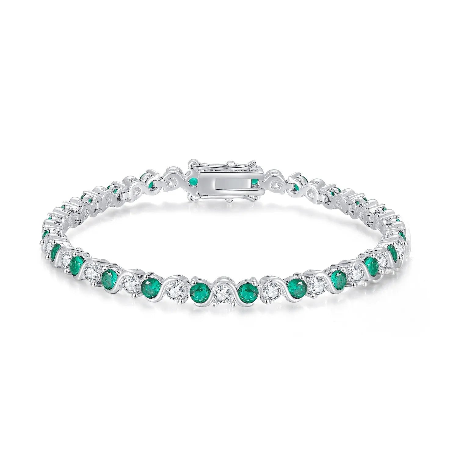 Custom Platinum Plated Tennis Bracelet Trendy CZ Zircon Fashion Women Chain Link Bracelets