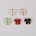 2025 DIY Gold Plated Zinc Alloy Diy Pendants Jewelry Making  Accessories  Sweet Enamel Enameled Bow Bowknot Charm