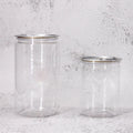 500ml 1000ml Food Cookie Food Jar With Lid Clear PET Spice Plastic Jar