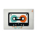 Made In Germany - Home Decor Canvas Picture Retro Cassette Pop Art - Wall Mural In Cream And Black - Stretcher Frame Art