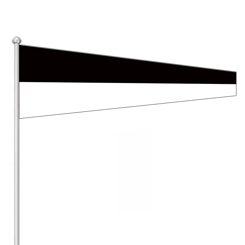 Promotional Product Top Black Bottom White Long Trapezoid Flag Number 6 Flags Printed International  Signal Flag
