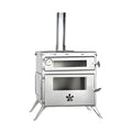 INBESTCAMP OEM Multifunctional Camping Stove with Oven Stainless Steel Portable Wood Burning Tent Heater Custom Logo Pizza Oven