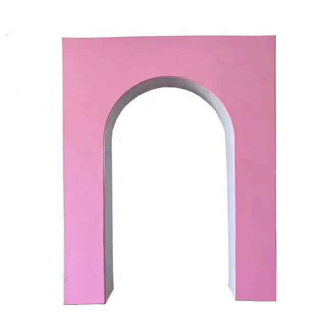 3D Square Arch Aluminum Frame Tension Fabric Photo Booth Backdrop 6.5x8.2ft Dye Sublimation Printing for Wedding Party