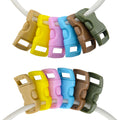 3/8'' Curved Contoured for Bracelet Clips Plastic Quick Side Release Buckles Straps for Climbing & Tour Use 17 Colors Mixed
