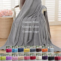 Wholesale Multi-purpose Customized Soft Fuzzy Flannel Fleece Blanket for Home Travel