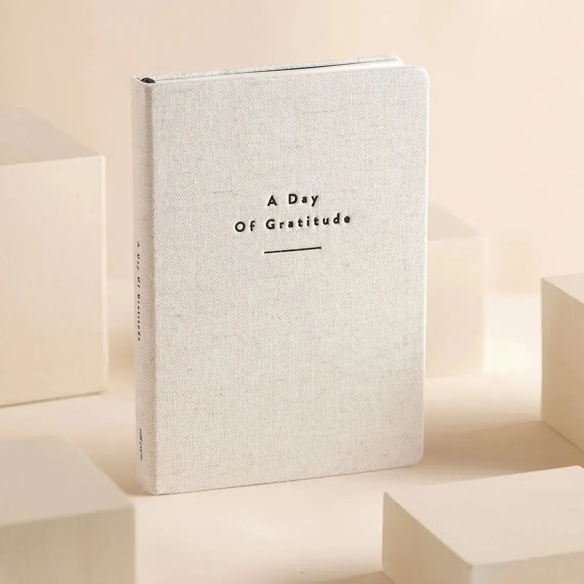 LABON Minimalist Gratitude Journal Daily Reflection Notebook a Day of Gratitude A5 Linen Fabric Cover Dairy Journal