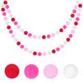 Long Wool Felt Pom Pom Ball Garland Red Pink Rose White Party Tree Decorations for Graduation Ramadan Birthday Celebrations