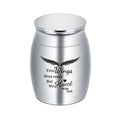 Metal Pet Urn with Paw Pattern and Inspirational Quote Engraving for Heartfelt Everyday Remembrance