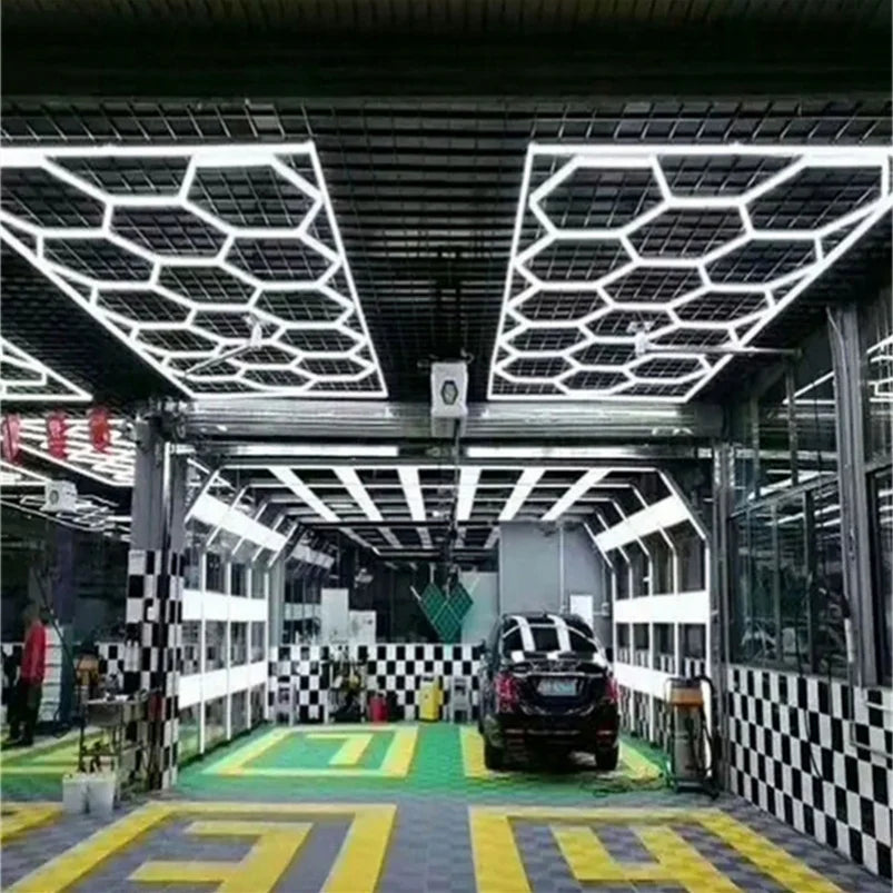 Energy-Efficient 6500K Honeycomb LED Ceiling Light COB LED for Garage and Workshop Lighting Low Power Consumption