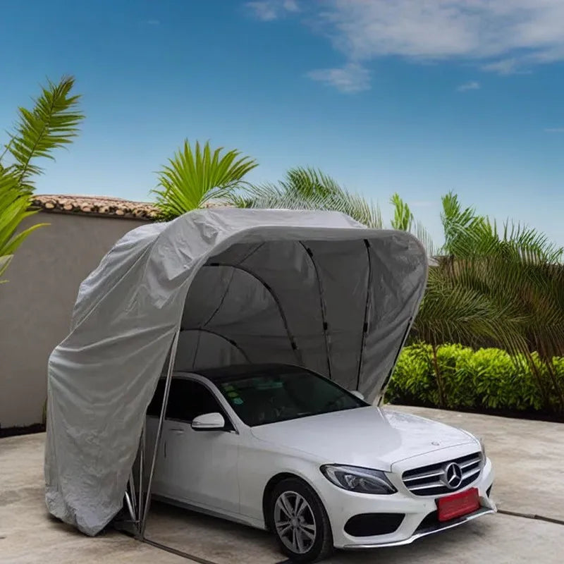 Galvanized Iron Easy-Use Outdoor Garage Durable Carport Canopy Folding Car Cover Portable Tent Shelter