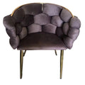 Luxury Nordic Modern Home Accent Living Room Chair Tufted Velvet Sofa Chair Metal Fabric Living Room Furniture