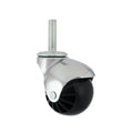 Modern 2 Inch Black Ball Swivel Caster Wheels Versatile Outdoor Dining Living Room Kitchen Hotel 3/8 Threaded School Hospital