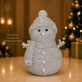 Cute Chubby Snowman Model Resin Statue Artistic Airbrushed Winter Christmas Ornament for Housewarming Party Decor MegaBDM