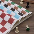 Flexible Roll-Up Chess Game Board Multi-color PU Leather Chess Game Go Mat Ideal Chess Game Board for Family Party Outdoor