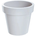 Lofly plastic flower pot in white 19.6 (length) x 19.6 (width) x 18.1 (height) cm