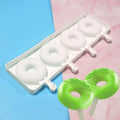 Popular Food Grade 4 Cavities Donuts Candy Fondant Icing Decorating Insert Baking Tools Ice Cream Silicone Molds