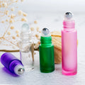 Reusable 5ml 10ml Frosted Cosmetic Attar Eye Cream Essential Oil Roll on Glass Perfume Bottles