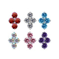 High Quality Vintage Gold Plated Bee 5A Zircon Titanium Lip Stud Piercing Earrings Flat Back Stud Labret