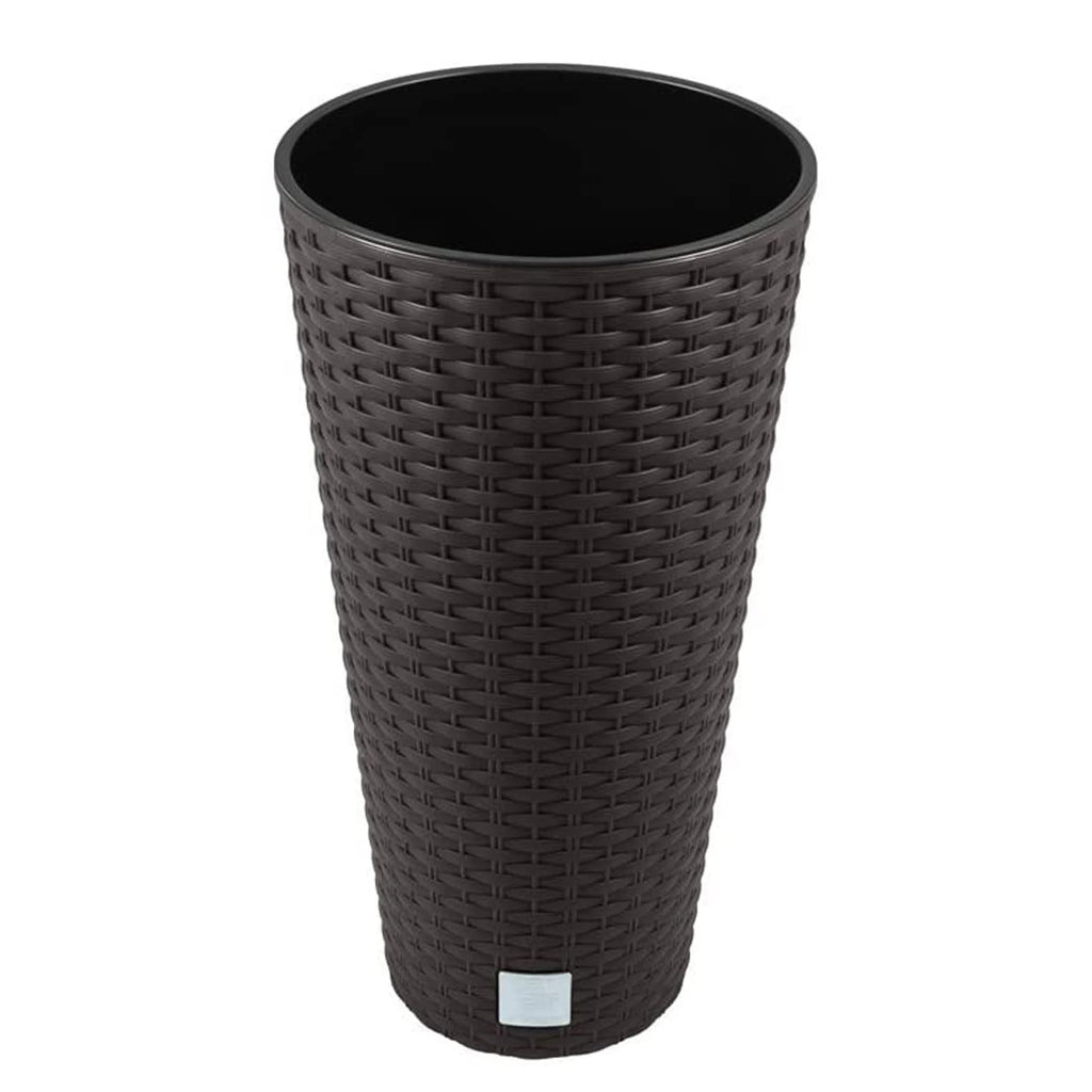 Rato 27 liter pot with insert 30 x 30 x 57.2 cm in dark ochre color
