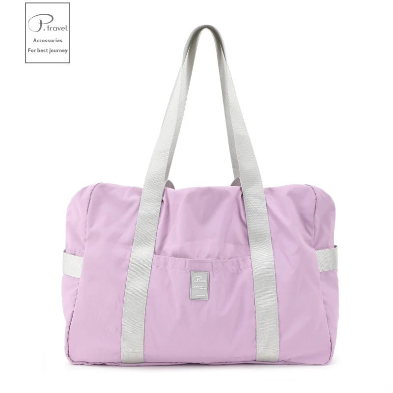 Factory Wholesale Nylon Sports Tote Bag Fashion Travel Trolley Luggage with Zipper Closure