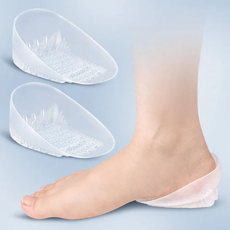 Melenlt Self-Adhesive Half Insoles with Anti-Slip Gel Silicone Heel Cushions for Sandals Shoes and Footcare