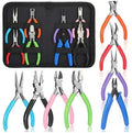 8-Piece Stainless Steel Jewelry Making Pliers Tool Kit Including Needle Nose Round Nose Nylon Jaw Pliers for Jewelry Creation
