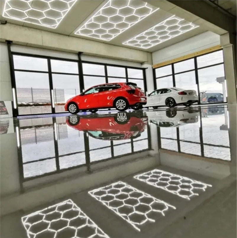 High Brightness 540W IP55 Waterproof White Garage Lighting System Cob Honeycomb Light Direct Sales for Workshop Fast Delivery