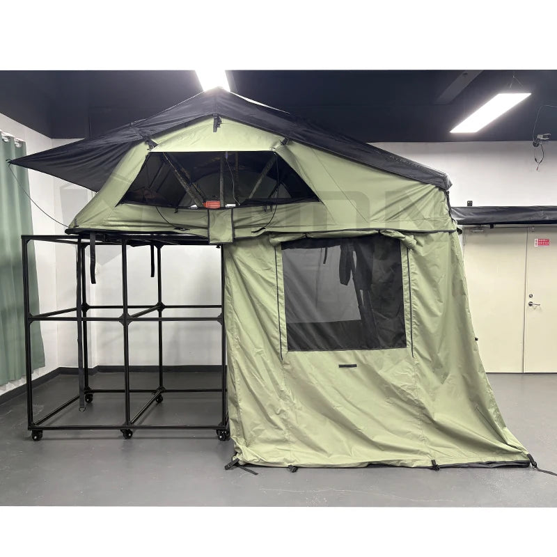 SNDN Factory Manufacture Side Open Large Space Softshell Roof Top Tent Quick Open Lightweight Car Rooftop Tent with Awning Match