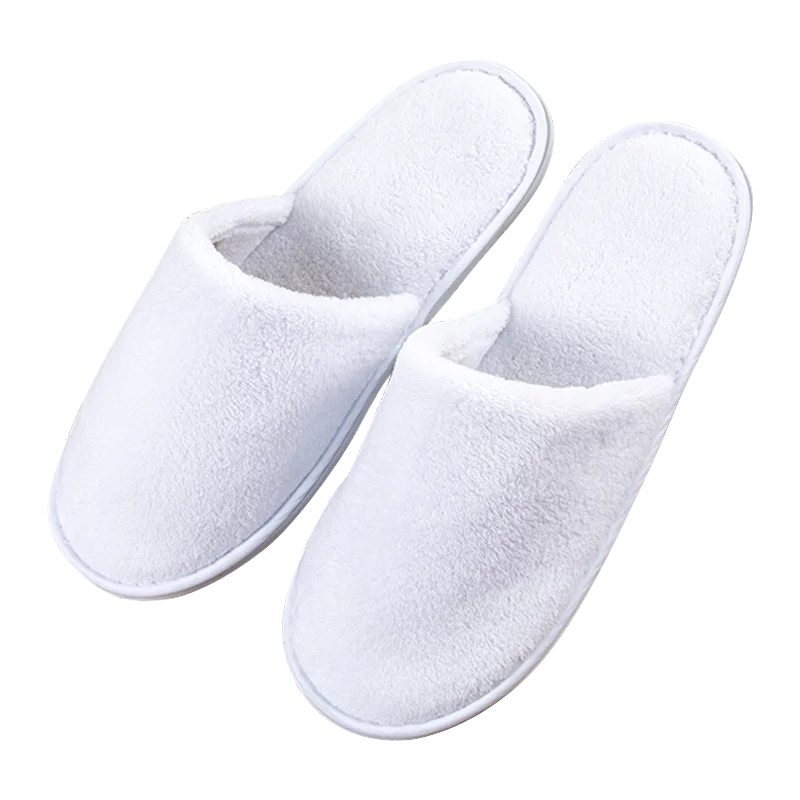 ury Comfortable Customizable LOGO Hotel Supplies Non-slip slippers Coral Fleece slippers Full Toe slippers for Hotel