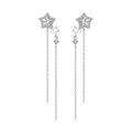 Hot Sale Star Design Moissanite Stud Earrings Light Luxury Fashion Style S925 Silver Earrings for Women Jewelry