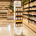 Custom Corrugated Floor Display Stand for Jar Honey Bee Product Health Food Retail POP Paper Display Rack