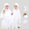 New Pull on Islamic Scarf Wear Shawl for Women Muslim Hijab Ramadan Prayer Hats Stretchy Cotton Modal Khimar Hijab