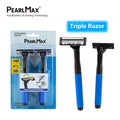 PearlMax 3 Blade Unique Design Disposable Shaving Razor Swedish Steel Sharp Men's Razor 4pcs/Blister Package Barber Rubber Razor