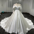 Jancember LSZT01 Boho Satin Sweetheart Bride Lace-up Wedding Women's Dresses