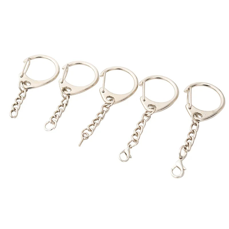 55mm 60mm D Snap Hook Keychain Ring Bulk with Open Jump Ring Connector Screw Pin for Keyring and Sewing DIY Making Accessories