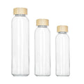 350ml 500ml 750ml Single Glass Water Bottle Small Mouth with Wooden Lid
