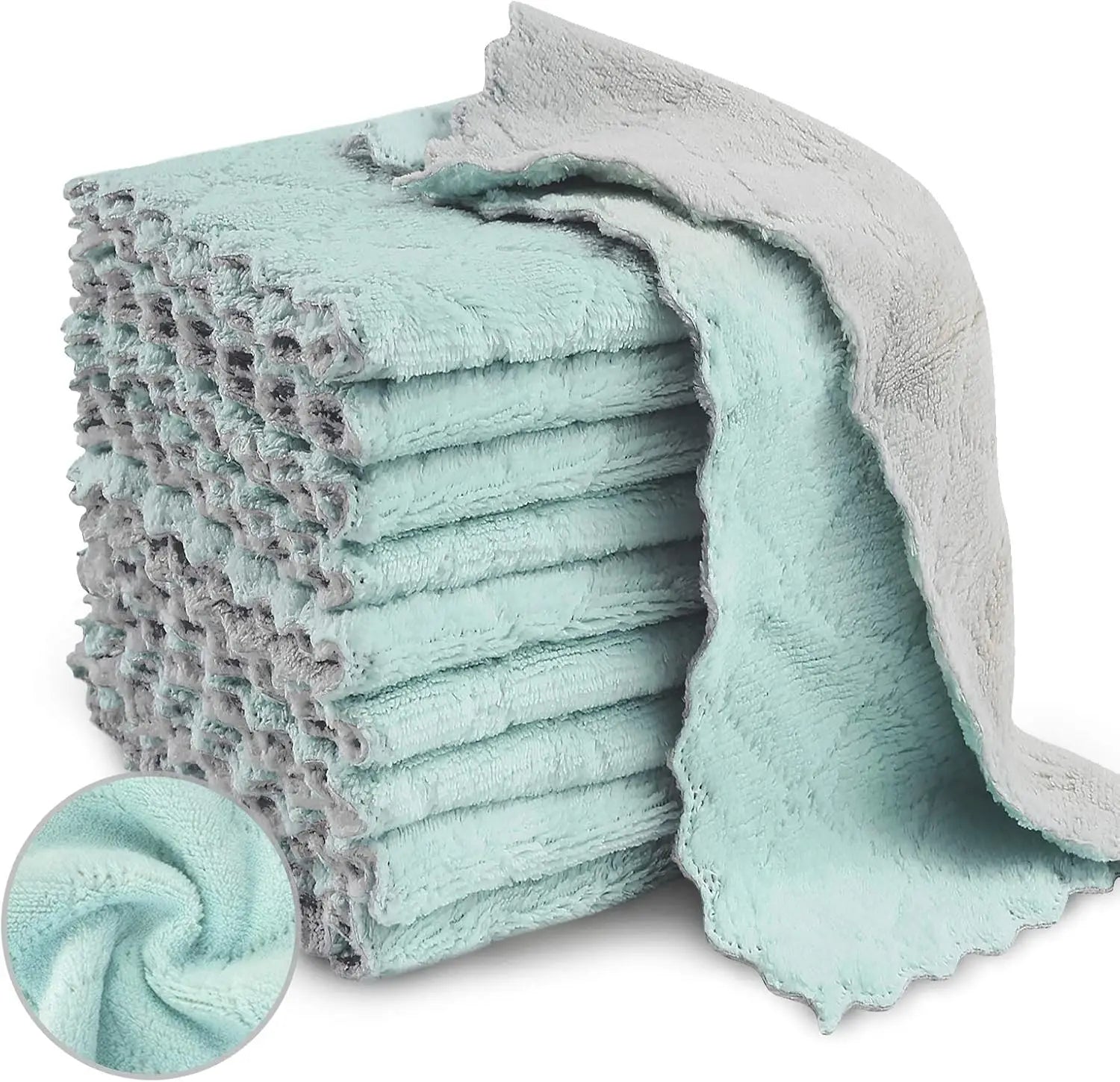 Super Absorbent Microfiber Cleaning Cloth for Cleaning Dishes Kitchen Bathroom Car