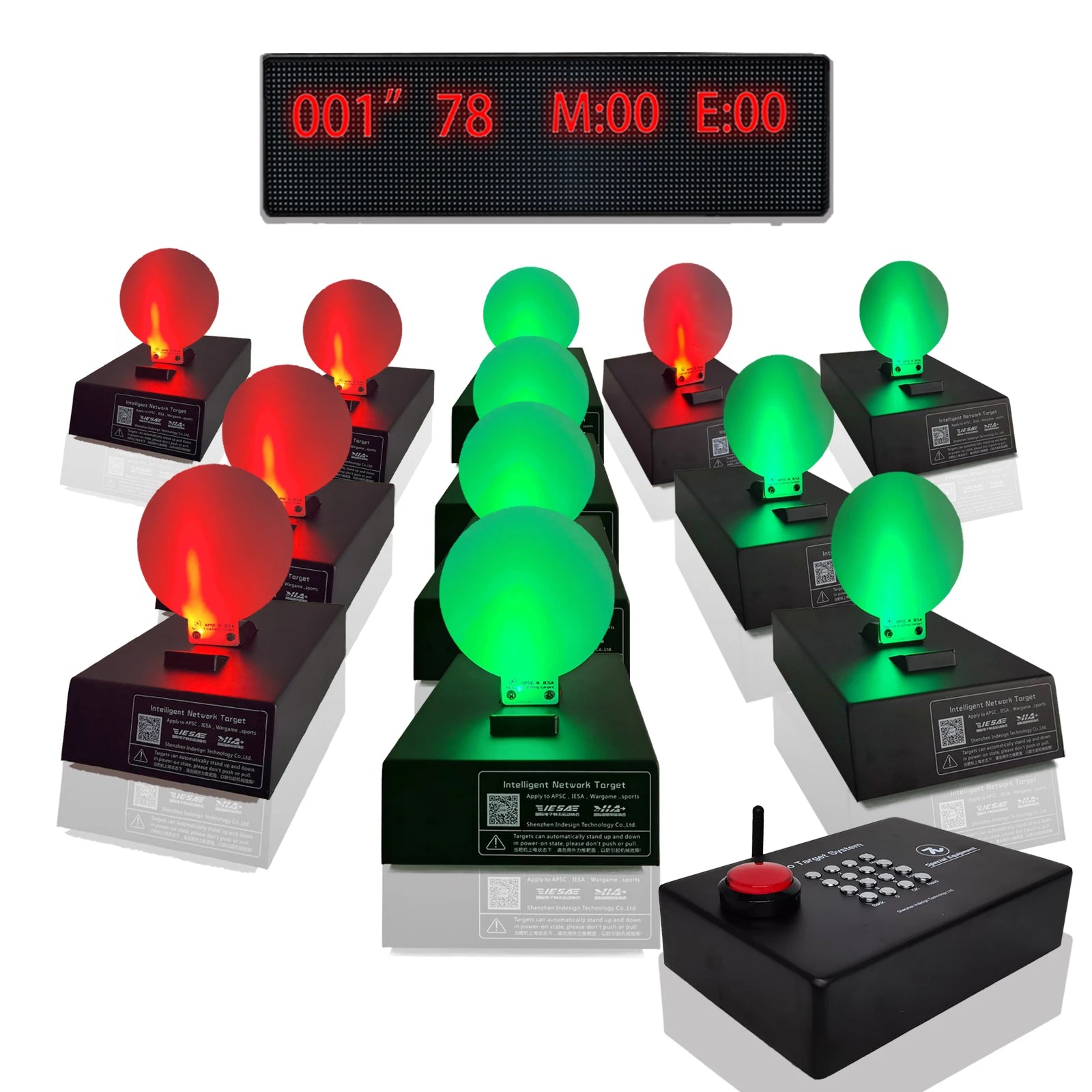 2026 Intelligent Auto-reset Shooting Training Target System with 9 Shooting Modes for Laser Action air and Gel Blaster Shooting