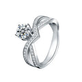 XJZ005 Luxury Diamond Moissanite Ring 925 Sterling Silver Crown Shape Promise Wedding Rings Female Fashion Jewelry