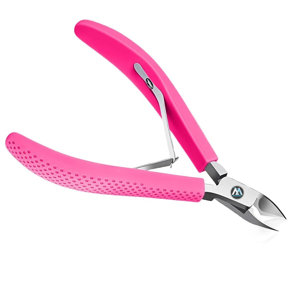 Professional Nail Clipper with Non-Slip Silicone Handle Efficient Cuticle Trimmer and Cutter Remover for Nail Care of Babies