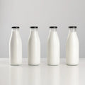 Wholesale 200ml 350ml 500ml 1000ml Empty Milk Fruit Juice Drink Glass Bottles With White Tamper Proof Cap