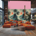 Made in Germany Photo Wallpaper Murals Beach Green Orange Non Woven Vinyl Wall Mural Bay Large Format for Hotel - 159 x 280 m