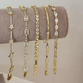 Stacking Waterproof Fashion Iced Out Tennis Zirconia  Bracelet for Women Gift