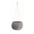 Prosperplast BOWL SANDY WS plastic bowl with reservoir in Stone Grey 16.1 (height) x 23.8 (width) x 23.8 (depth) cm